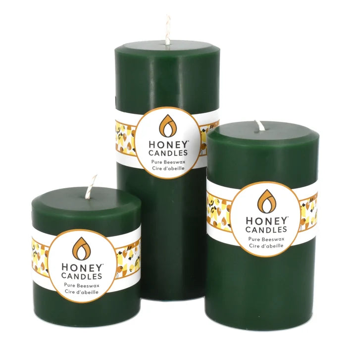 Honey Candles Beeswax Round Pillars