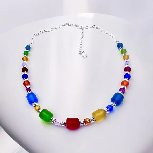 Elizabeth Burry Design-Jelly "bling" Row Necklace