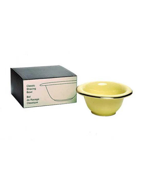 PureBadger Collection Shaving Bowl, Porcelain, With Silver Rim