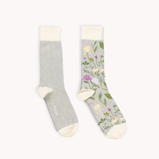 Pokoloko Botanical & Solid Pima Socks - Pack of 2