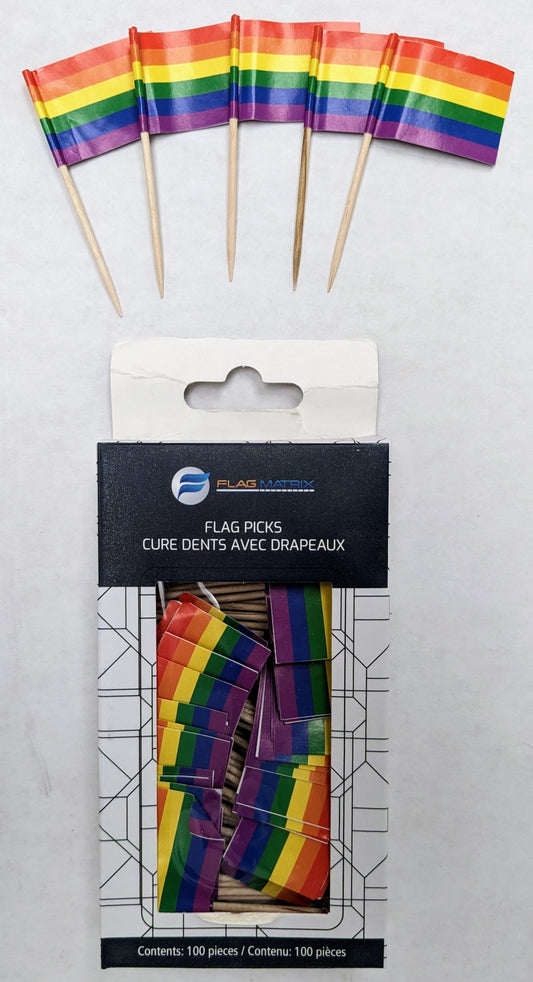 Rainbow Toothpick Flags (100 Pack)