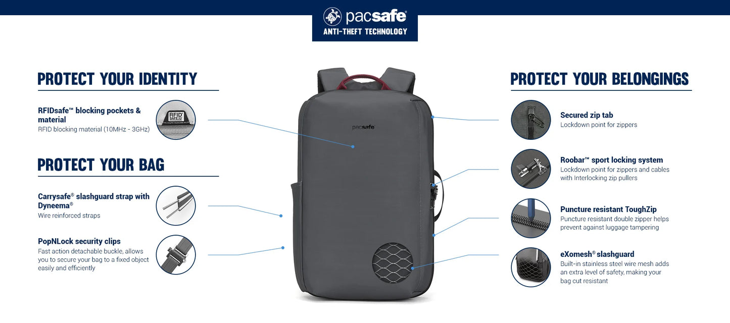 Pacsafe X Anti-Theft 16" Commuter Backpack (18L)