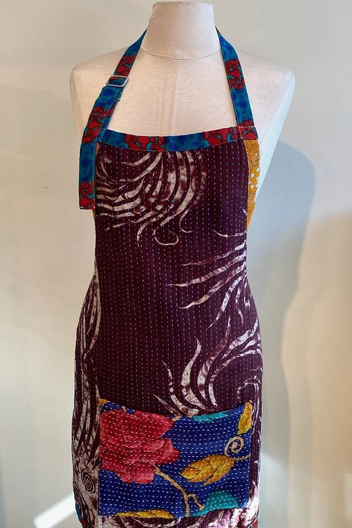 Marigold Collective Up-Cycled Sari Kantha Apron