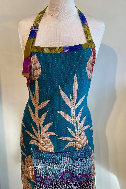 Marigold Collective Up-Cycled Sari Kantha Apron