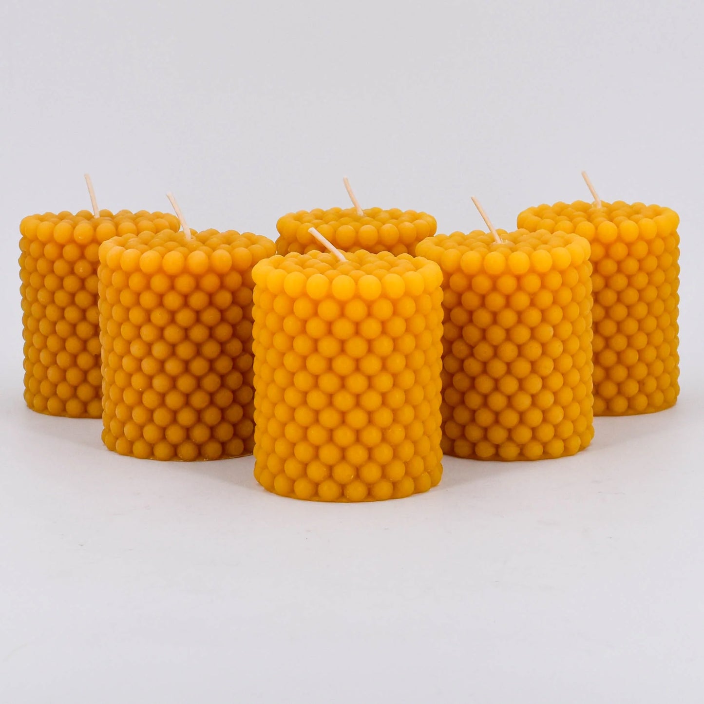 Honey Candles - Beaded Pillar Candle