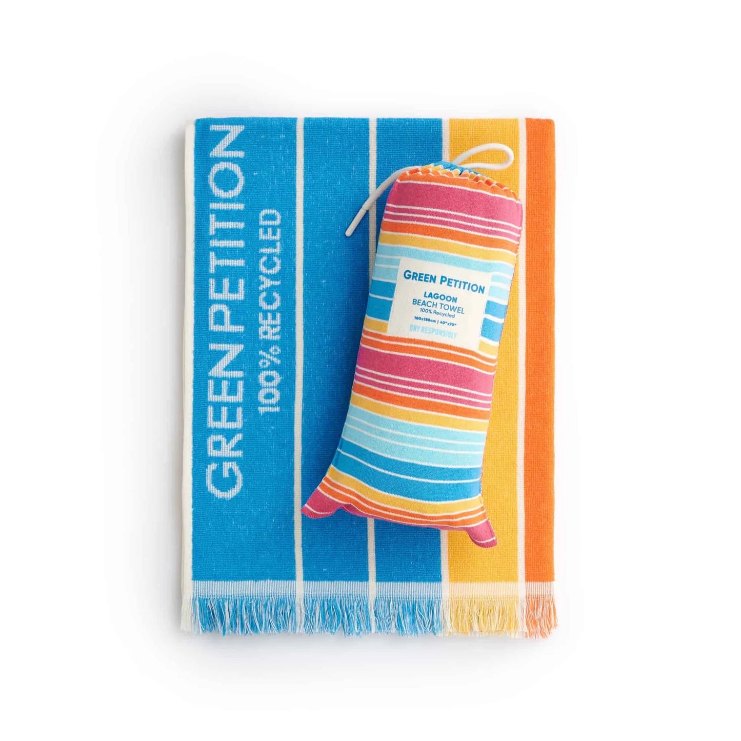 Green Petition - Maris Beach Towel 40”x70” (100 cm×180 cm)