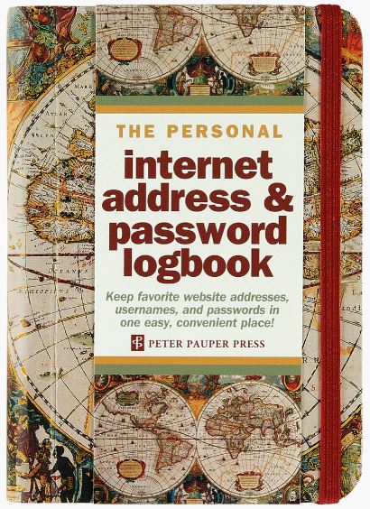 Internet Address & Password Logbook