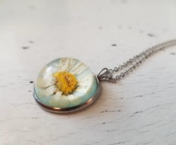Newfoundland Wildflower Round Pendant Necklaces from Velvet Snow