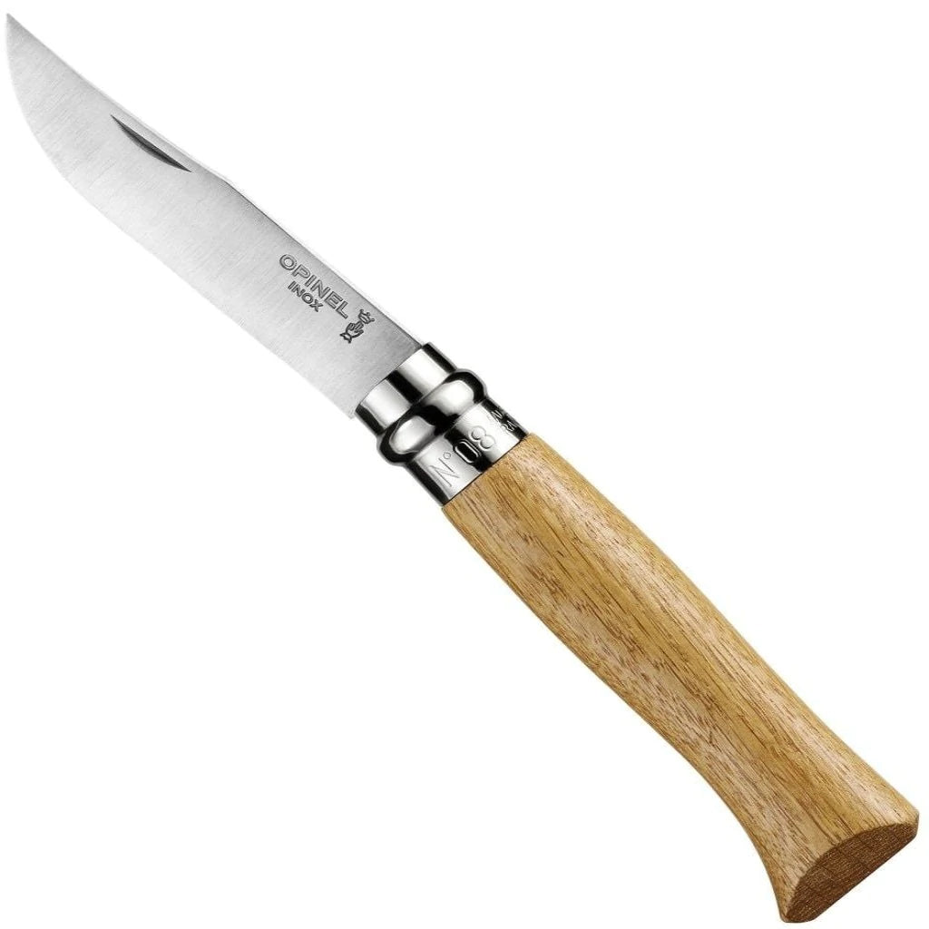 Opinel No. 08 Stainless Steel Folding Knife With Premium Wood