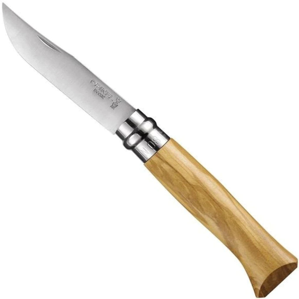 Opinel No.08 Stainless Steel Folding Knife With Premium Wood