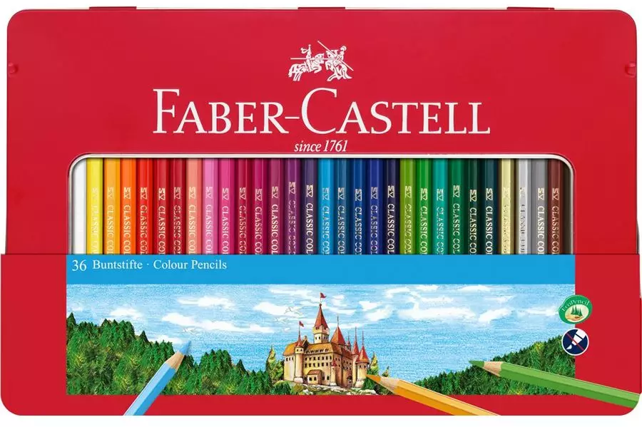 Faber-Castell Classic Colour Colour Pencils, Tin of 36