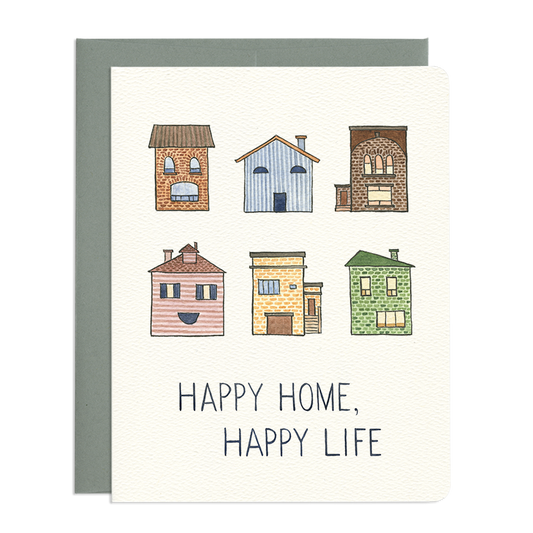 Happy Home Greeting Cards by Gotamago