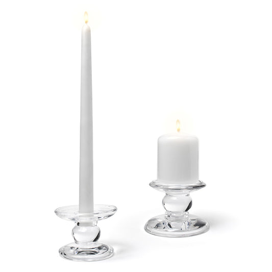 Glass Reversible Candle Holder for Pillar or Taper Candles