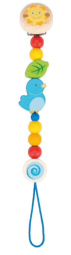 Beaded Rainbow Pacifier Clip Chain, Heimess Goki