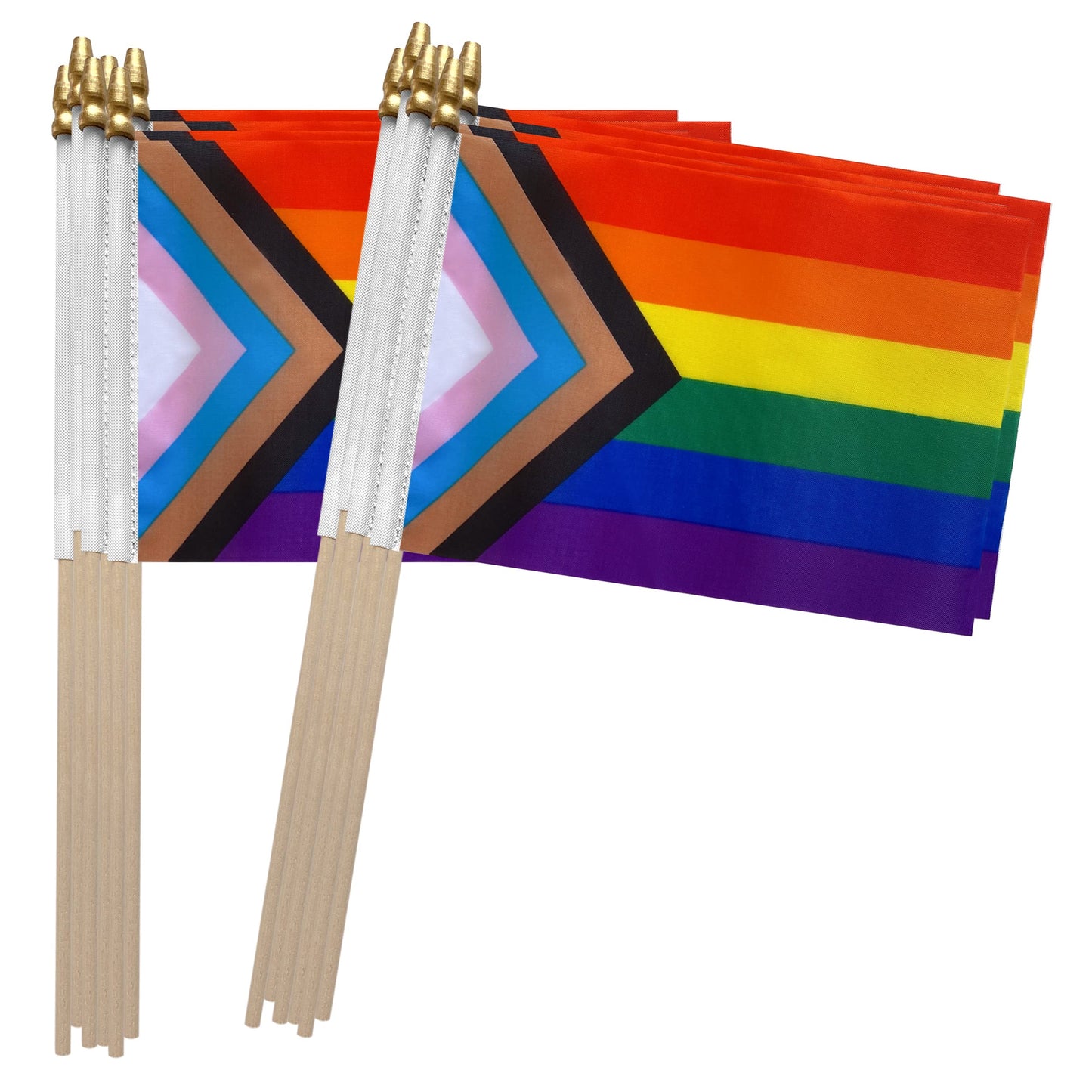 Progress Pride Waving Flags