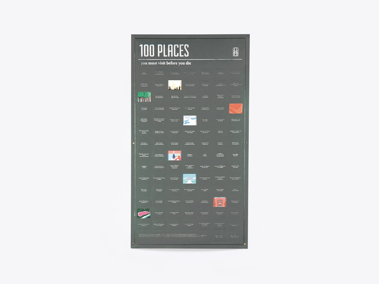 100 Places You Must Visit (Interactive Poster) from DOIY