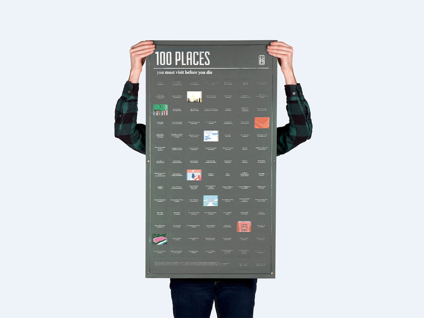 100 Places You Must Visit (Interactive Poster) from DOIY