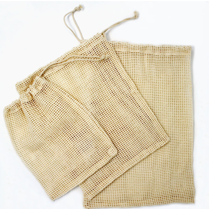 Cotton Mesh Produce Bag Set (S/M/L)
