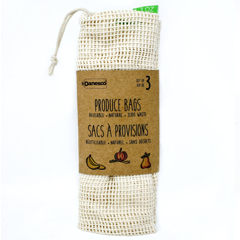 Cotton Mesh Produce Bag Set (S/M/L)