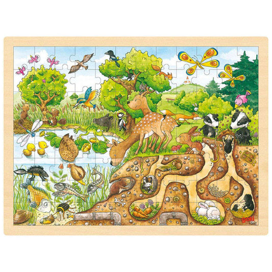 Goki Explore Nature Wooden Puzzle (96 Pieces)