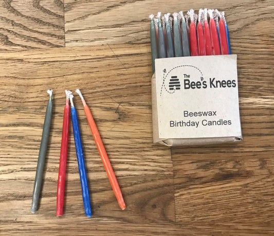 The Bee's Knees Beeswax Birthday Candles Pack of 20