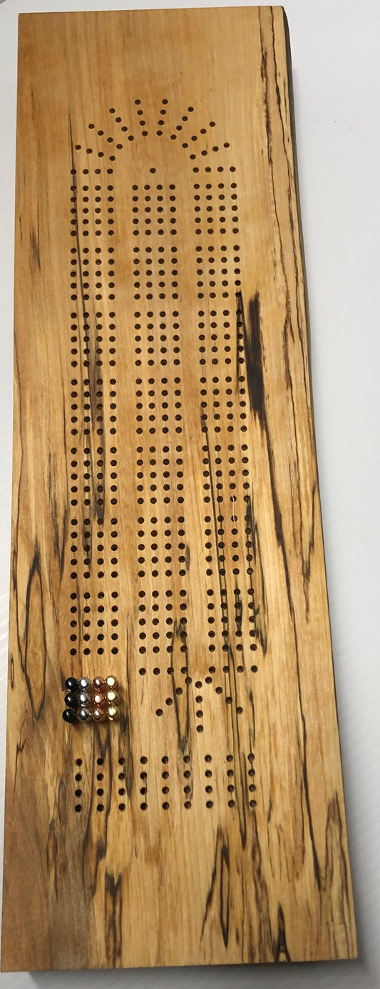 Georgecraft Live Edge Wood Cribbage Board