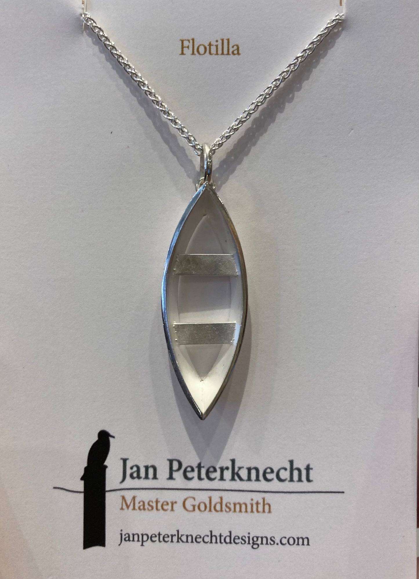 Sterling Silver Boat Necklaces by Jan Peterknecht Designs