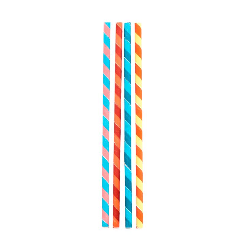 Kikkerland Paper Straws Stripes (144/box)