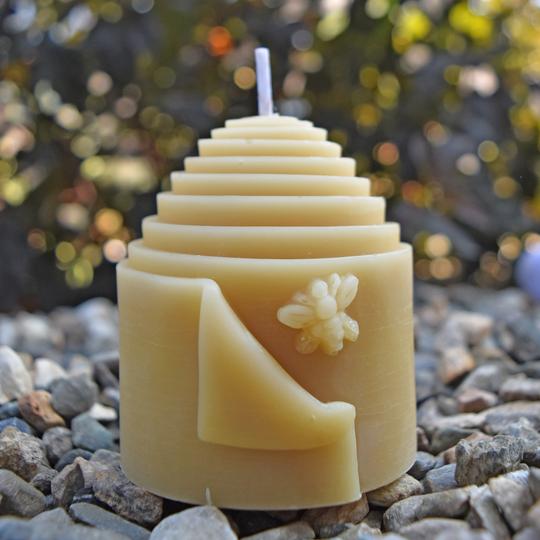 Honey Candles Beeswax Peek-a-Bee Pillar