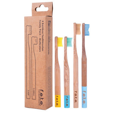 f.e.t.e  Bamboo Toothbrush Family Pack