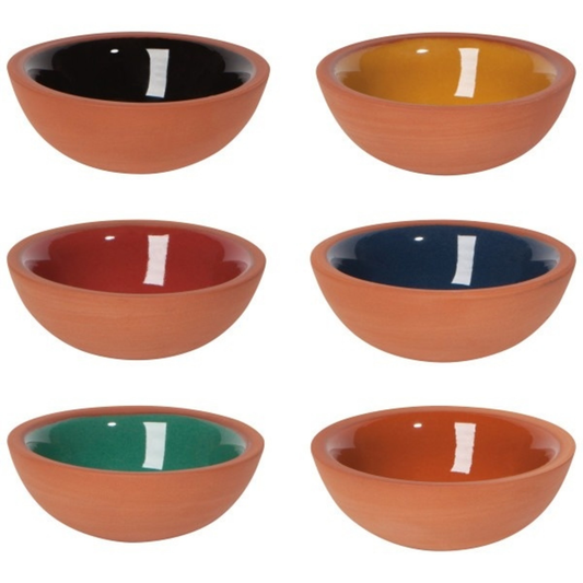 Danica Kaleidoscope Terra Cotta Pinch Bowls - Set of 6