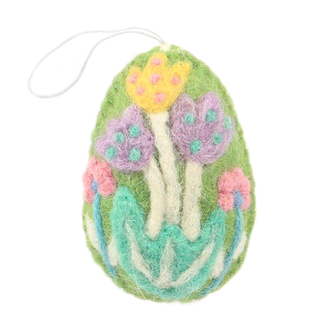 Hamro Felted Spring Egg Ornaments