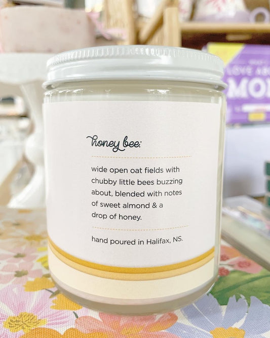 Halifax Paper Hearts Hand Poured Honeybee Soy Candle