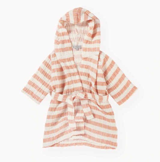 Pokoloko Striped Kids' Crinkle Robe